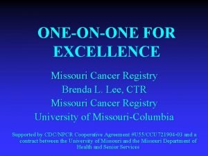 Missouri cancer registry Missouri cancer registry