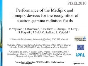 Performance of the Medipix and Timepix devices for