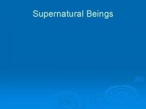 Supernatural Beings Supernatural Websters L super nautura nature