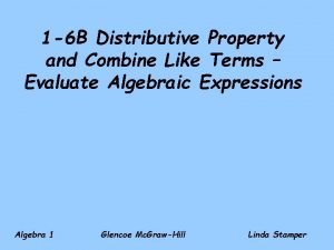 Combining like terms and distributive property calculator