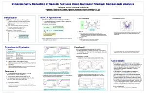 Dimensionality Reduction of Speech Features Using Nonlinear Principal