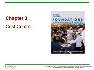 Chapter 3 cost control