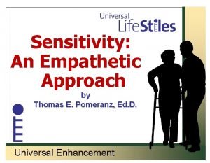 Sensitivity An Empathetic Approach by Thomas E Pomeranz