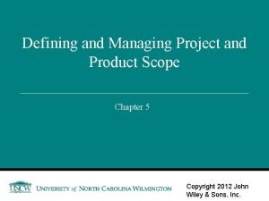 Product scope vs project scope