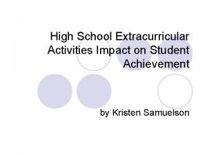 Operational definition of extracurricular activities