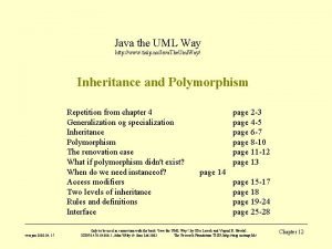 Java the UML Way http www tisip noJava