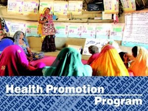 Health Promotion Program 1 Community Health Workers MARVI