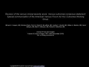 Venous clinical severity score