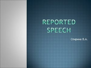 Before reported speech