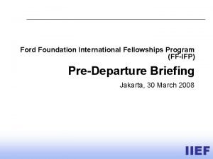 Ford foundation scholarship indonesia