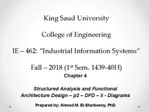 King Saud University College of Engineering IE 462