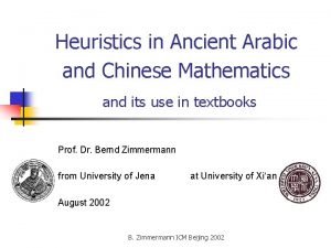 Heuristics in arabic