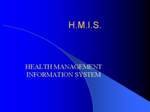 Hmis health management information system