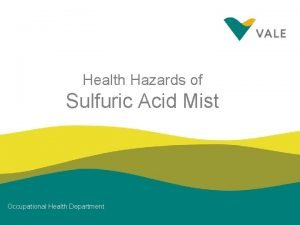 Sulfuric acid mist