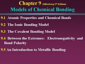 Chapter 9 Silberberg 3 Edition Models of Chemical