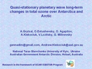 Quasistationary planetary wave longterm changes in total ozone