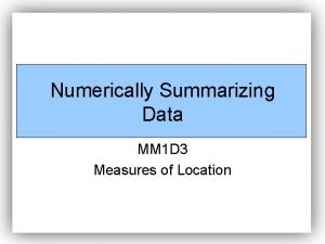 Divide data sets in fourths