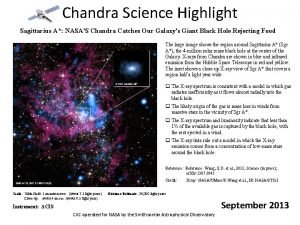 Chandra Science Highlight Sagittarius A NASAS Chandra Catches