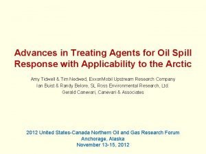 Advances in Treating Agents for Oil Spill Response