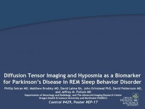 Diffusion Tensor Imaging and Hyposmia as a Biomarker