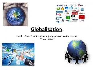 Benefits of globalisation