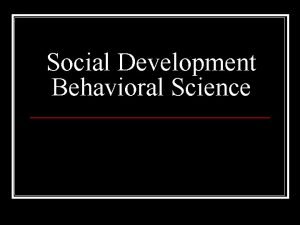 Social development meaning