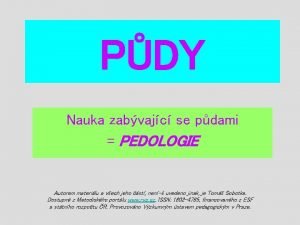 Svislý řez půdou