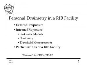 Internal dosimetry