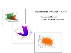 New features in VOPlot VOStat Vivekananda Moosani VOIndia