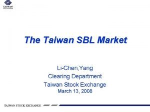 Taiwan sbl