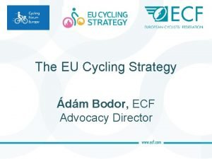 The EU Cycling Strategy dm Bodor ECF Advocacy