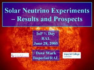 Solar Neutrino Experiments Results and Prospects Io P