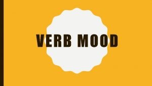 Verb mood indicative