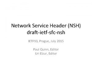 Network service header