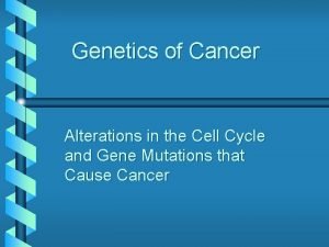 Genetics of Cancer Alterations in the Cell Cycle