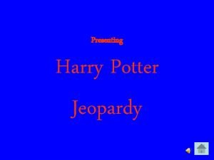 Harry potter jeopardy