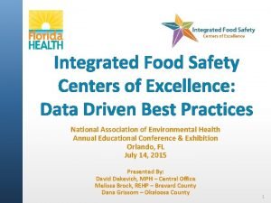 Data driven food safety Data driven food safety