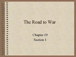 World war 1 begins chapter 19 section 1