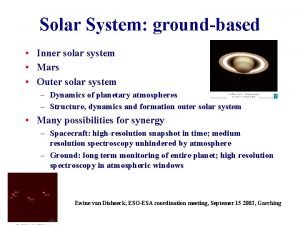 Solar System groundbased Inner solar system Mars Outer