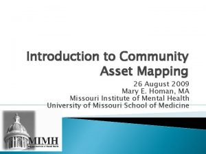 An introduction to community asset mapping