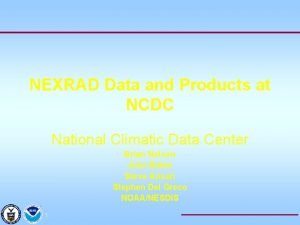 Ncdc radar