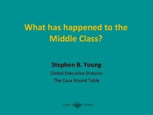 What has happened to the Middle Class Stephen