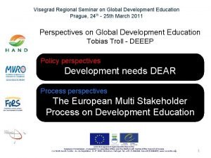 Visegrad Regional Seminar on Global Development Education Prague