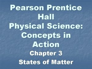 Pearson Prentice Hall Physical Science Concepts in Action