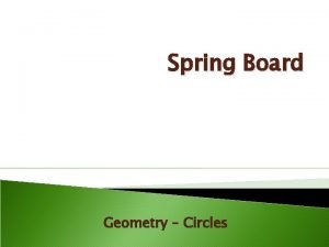 Spring board geometry
