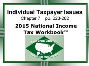 Individual Taxpayer Issues Chapter 7 pp 223 262