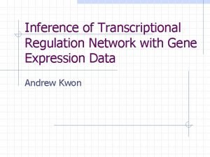Inference of Transcriptional Regulation Network with Gene Expression