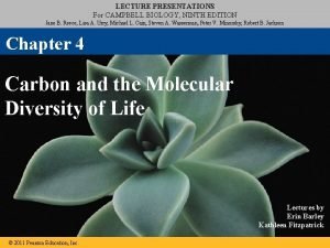 LECTURE PRESENTATIONS For CAMPBELL BIOLOGY NINTH EDITION Jane