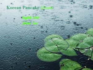 Korean Pancake Jeon English 1010 Jinhee Lee e