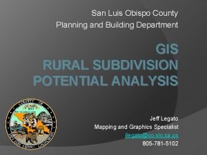 City of san luis obispo planning department